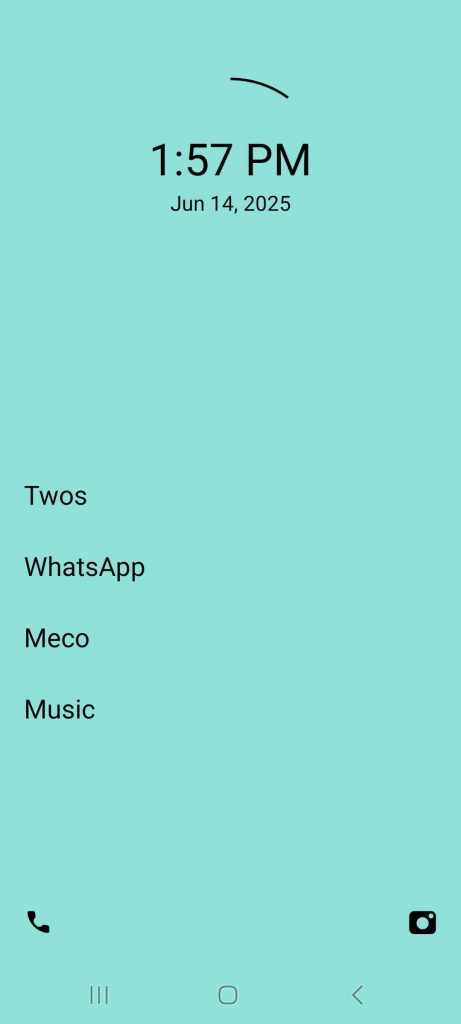 Minimalist phone launcher